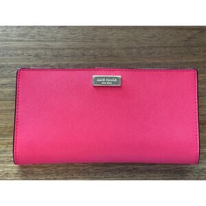 Kate Spade New York Saffiano Bi-fold Wallet in Color Geranium